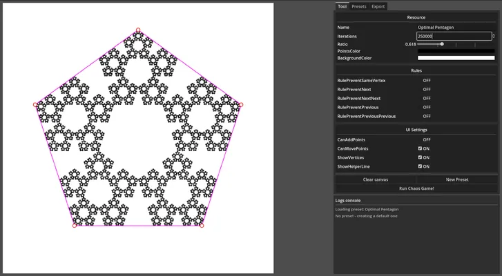 A penta rose fractal