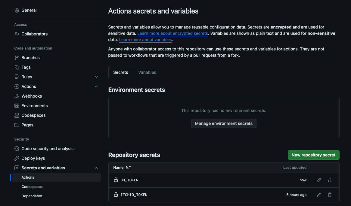 github-action-secret